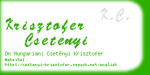 krisztofer csetenyi business card